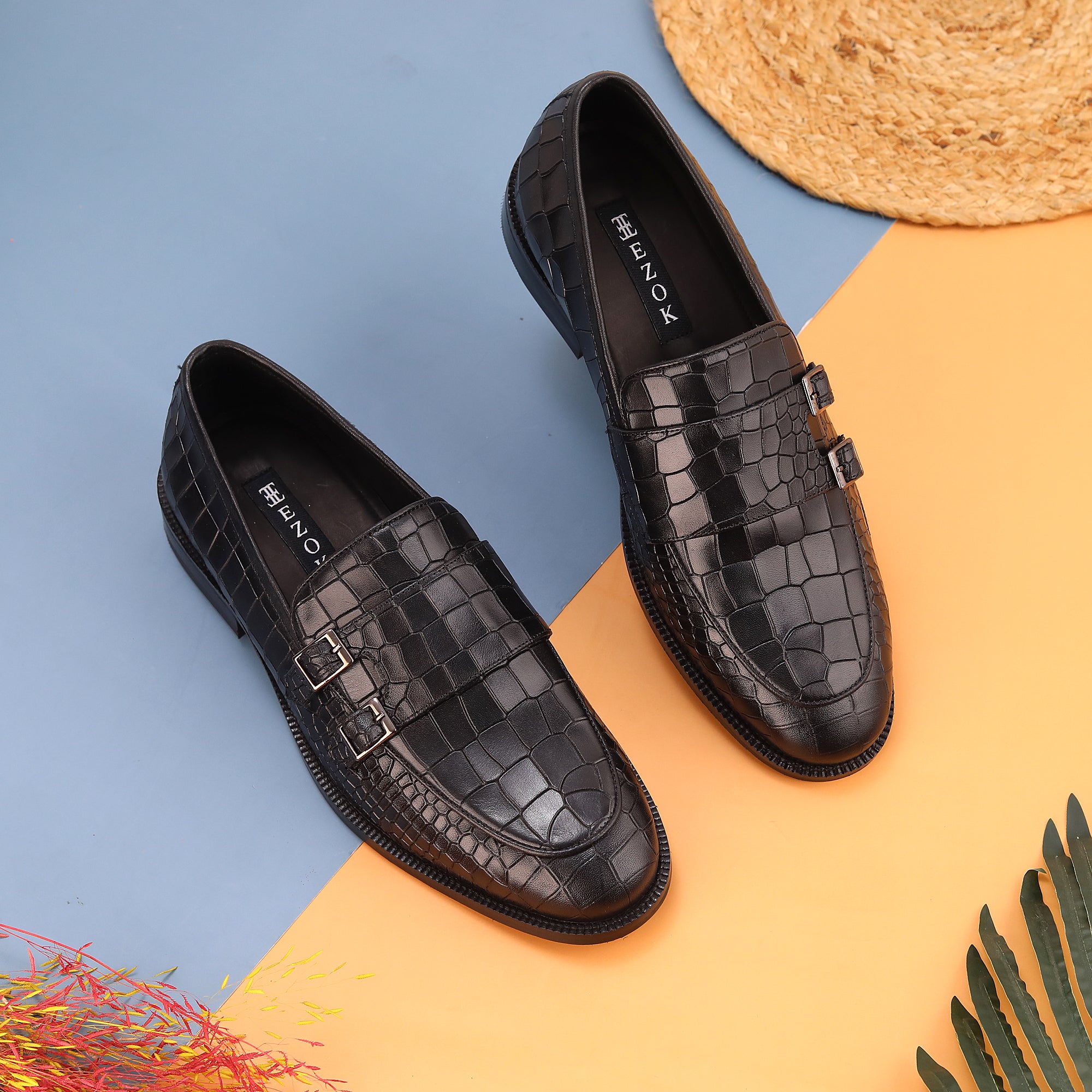 Ezok Black Leather Loafer For Men